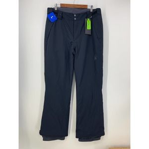 NWT Spyder Mens L Black Insulated Waterproof Snow Pants Repreve Recycled Plastic